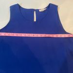 Stella Luce  Womens Large Blouse Blue Sleeveless Shirt Tiered Layers Casual Work Photo 7