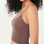 Free People Skinny Strap Brami / Mink Sparkle XS/S Photo 4