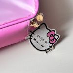 Hello Kitty Creme x  Pink  Collaboration Zipper Top Cosmetic Makeup Bag NWT Photo 1