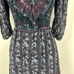 Sea NY Nadine Border Smocked Dress Cotton Puff Sleeve Ruffled V Photo 4