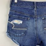 American Eagle  Shorts 2 Hi-Rise Distressed‎ Crochet Lace Fray Hem Festival Photo 4