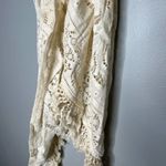 California things off white ivory crochet Scarf shawl fringe boho casual Photo 4