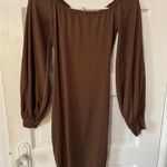 Pretty Little Thing PLT brown ruched dress Photo 1