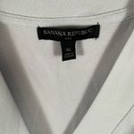 Banana Republic Factory Top Crepe Fabric Faux Wrap Banded Hem Gray Grey XL Photo 3