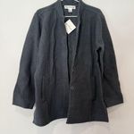 Norm Thompson 100% Wool Green Button Up Sweater Jacket Womens Sz Medium 1631 NWT Photo 1