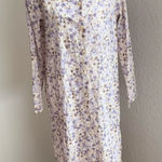 H&M Floral Button - Up Shirt Dress Size XS Oversized Cottage Feminine Peasant Photo 0