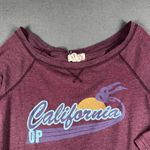 OP California Pullover Womens Large Round Neck 3/4 Sleeve Surf Graphic Pocket Photo 2