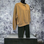 Reflex Fleece Henley Sweatshirt Tan size‎ small Photo 3