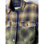 Free People  Anneli Plaid Shirt Jacket Women's XS Boho Grunge Shacket Green Earth Photo 2