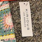 Kirious  Los Angeles Crochet pink yellow green and white Crop Top Size Small. Photo 7