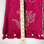 STORYBOOK KNITS Vintage Henna Floral Pink Cardigan W/ Embroidery Medium‎ NWT Photo 6