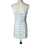 Forever 21  Plaid Mini Dress‎ Size M Blue White Striped Sleeveless Coquette Photo 2