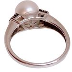 10K 10KT Karat White Gold Pearl Fine Classic Women’s Ring Sz 6.75 Photo 4