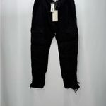 Joie NWT  Telutci Lace-Up 100% Linen Cargo Pants in Black Size 2 Photo 2