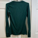 prAna Dark Green Long Sleeve Athletic Top with Artistic Print on Arms Size XS Photo 1