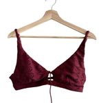 ANDIE Swim The Crete Bikini Top Syrah Scallop Crochet S NWT Photo 1