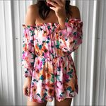 Peach Love NWT Floral Romper Photo 0