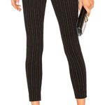 NBD  High Waist Pinstripe Leggings in Black & White Photo 5