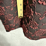 Donna Ricco  Sheath Dress Black Red Floral 3D Rose Dark Feminine Romantic Size 14 Photo 5