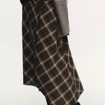 ZARA  asymmetric plaid midi - XS Photo 0