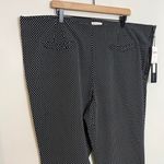 Anthropologie NWT - The Essential Slim Black Dot Motif Zip Trouser Slacks Pants Photo 2