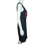 Alexia Admor  Dress Womens 8 Blue Dark Denim Sleeveless Floral Applique Mini Photo 1