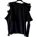 Chloé Chloe blouse black 100% silk cold shoulder size 34 XS C10 Photo 0