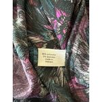 Lane Bryant Illusion Blouse 24P Dark Floral Purple Short Sleeve Ruffle Petite 24 Photo 4