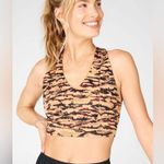 Fabletics On The Go Midi Sports Bra Tank Top Sz Large Tigress Animal Print Photo 0