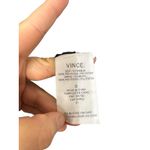 Vince  Cap Sleeve‎ V-Neck Embroidered Shift Dress Black Pleated Front Size 0 Photo 4