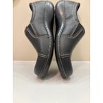 Clarks  Collection Black Leather Button Accent Comfort Slip On Loafers Photo 7