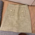 Sandro  Light Green Tweed Mini Skirt Photo 1