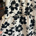 Maxi Skirt Cream Black Floral High Waist Flowy Photo 3