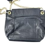 Cynthia Rowley Black Leather Gold Chain Crossbody Purse Photo 2