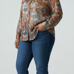 Cato  Sequin Floral Shirt 22/24W NWT Photo 0