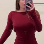 Princess Polly  Leshner Long Sleeve Mini Dress Burgundy Photo 4