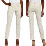 NYDJ  Cream Animal Print Jeans Size 14 Photo 1