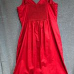 EXPRESS Xpress large red dress with cross bodice and side buttons Photo 1