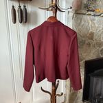 Vintage Wine Tone Blouse with Metallic Embroidered Collar Purple Size 8 Photo 3