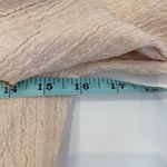 Free People Cream Crepe Mock Neck Puff Sleeve Blouse Lightweight Stretch EUC SzS Photo 8