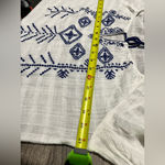 VINTAGE AMERICA BLUES Cotton Embroidered White and Blue Women's Top SIZE L Size L Photo 4
