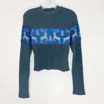 Daydreamer Free People Snowflake Ski Mock Neck Waffle Thermal Size XL NWT Photo 1