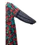 Torrid Floral Chiffon Long Duster Green Size 1X Bohemian Coastal Festival Hippie Photo 7