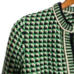 Maje Maneflanne Green Tweed Long Sleeve Preppy Cardigan Jacket Size Small Photo 9