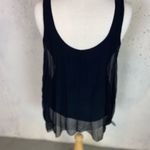 Bailey44 #514 BAILEY 44 Silk Black Flowey Tank Top Photo 4