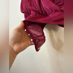 Free People NWOT  Bodysuit dark rhubarb color size Large Photo 4