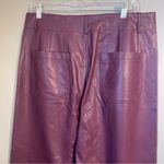 Anthropologie Maeve Collette Plum Vegan Leather Pants NWOT Photo 2
