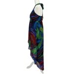 Valerie Bertinelli  Multicolored High-Low Halter Dress Women’s Size 8 Photo 4