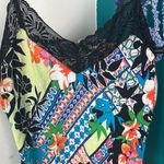 Josie Natori Floral Lace Sleeveless Romper Pajamas Size small Black Photo 1