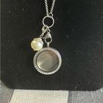 Family Silver tone charm Pendant pearl Necklace, Similar to Origami Owl Photo 1